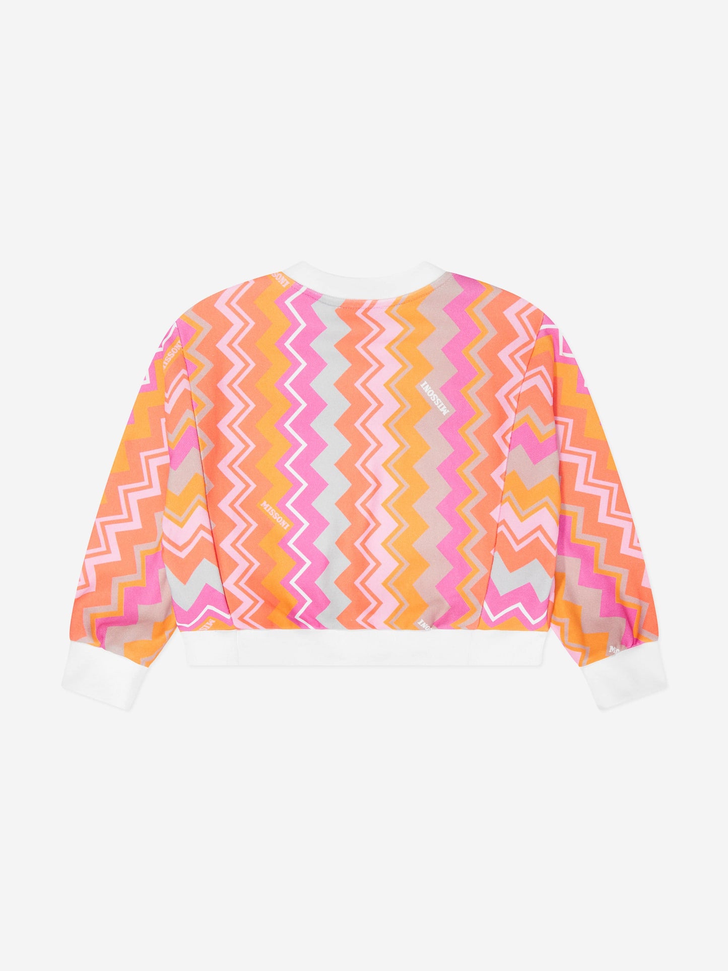 Missoni 女童白色之字形徽标运动衫