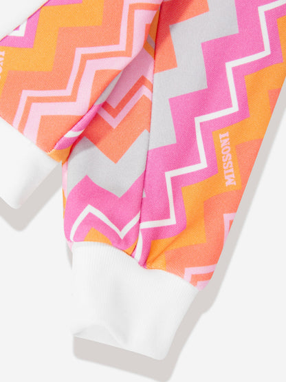 Missoni 女童白色之字形徽标运动衫