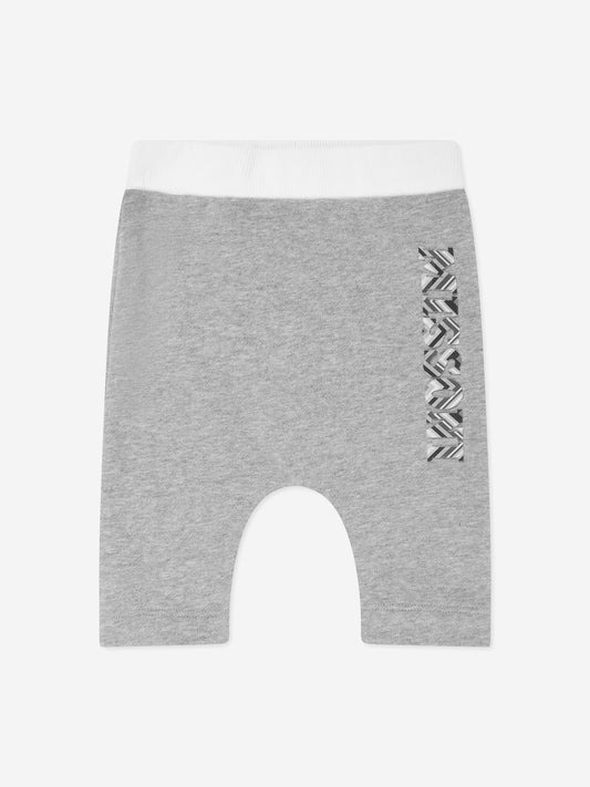 Missoni 男婴之字形徽标慢跑裤（灰色）
