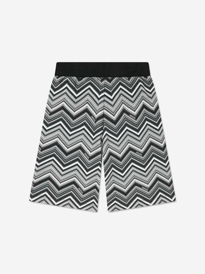 Missoni 男童锯齿形短裤（黑色）