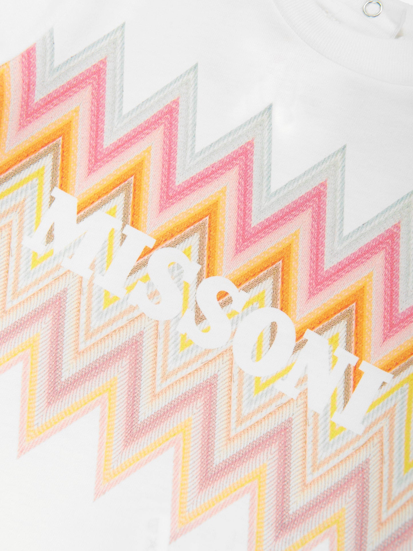Missoni 女婴象牙色之字形徽标 T 恤