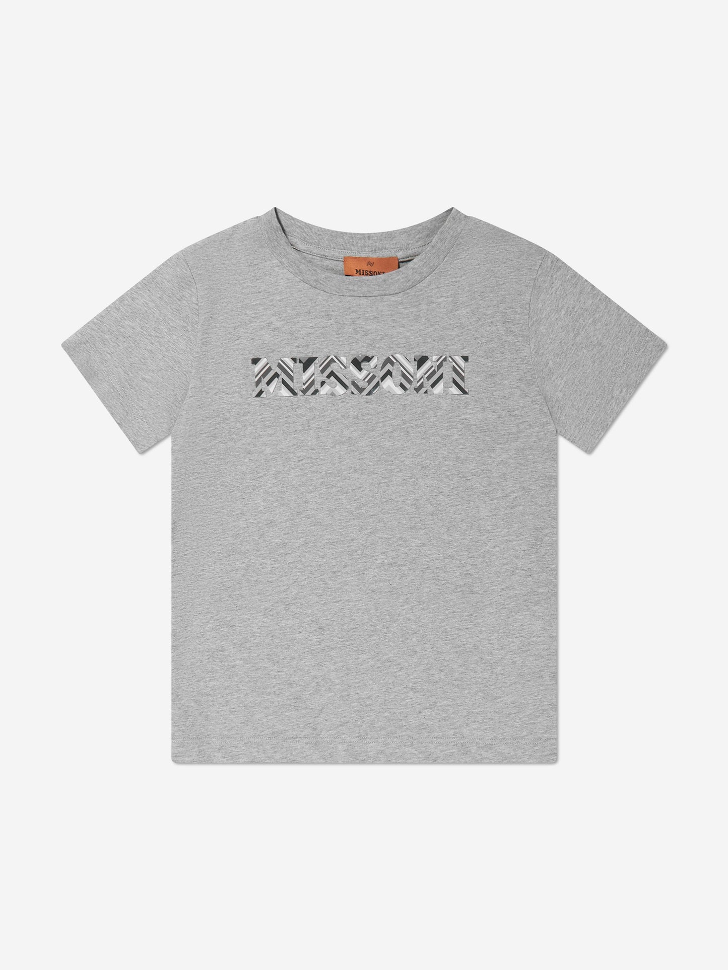 Missoni Boys 之字形徽标 T 恤（灰色）