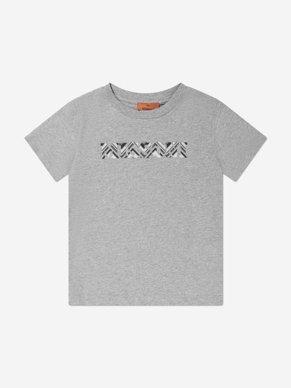 Missoni Boys 之字形徽标 T 恤（灰色）