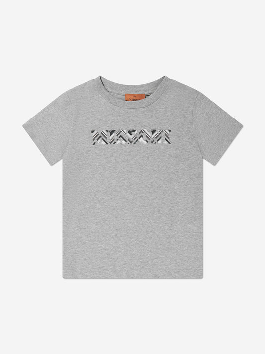 Missoni Boys 之字形徽标 T 恤（灰色）