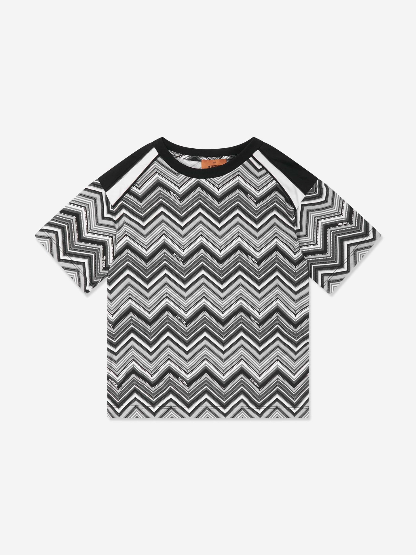 Missoni Boys 黑色锯齿形 T 恤