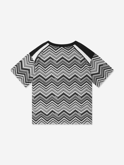 Missoni Boys 黑色锯齿形 T 恤