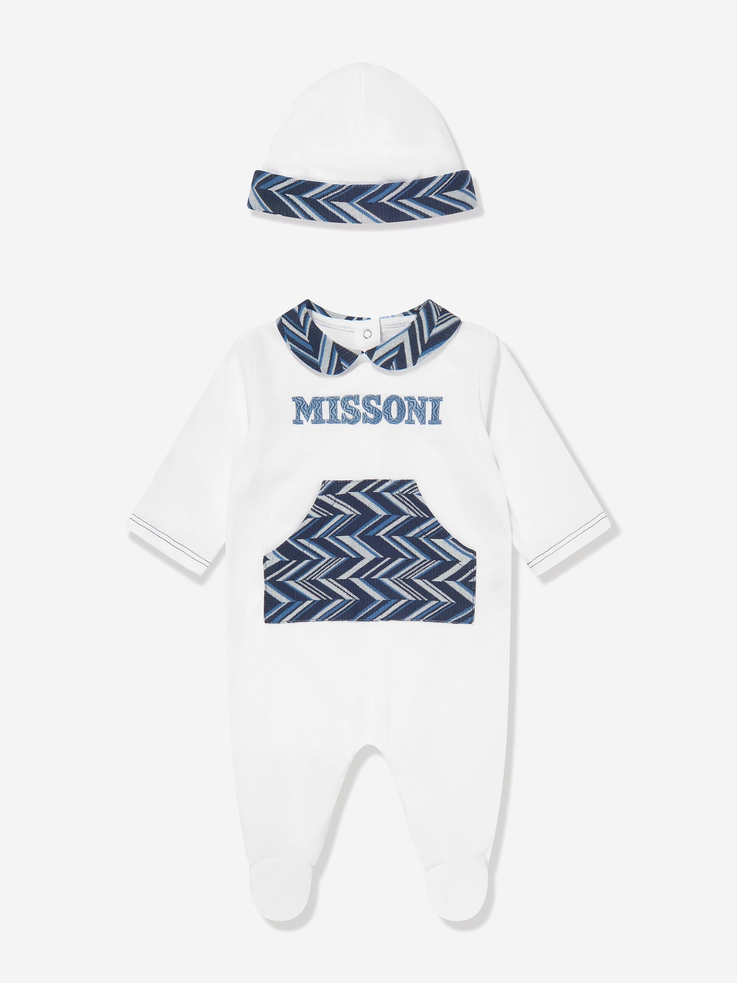 Missoni 男婴婴儿连体衣礼品套装（白色）