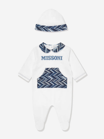 Missoni 男婴婴儿连体衣礼品套装（白色）