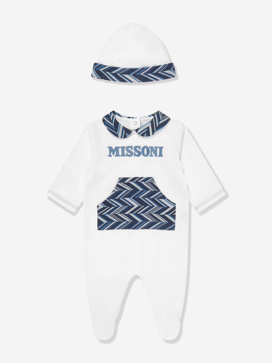 Missoni 男婴婴儿连体衣礼品套装（白色）
