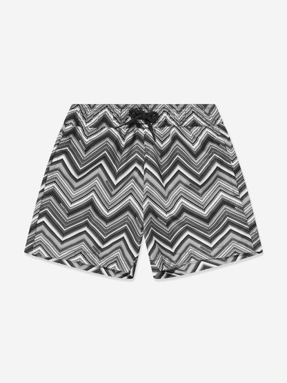 Missoni 男童锯齿形泳裤（黑色）