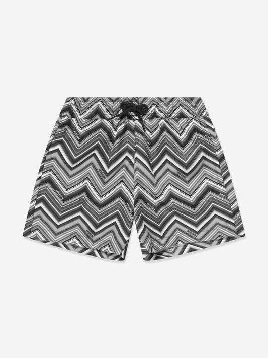 Missoni 男童锯齿形泳裤（黑色）