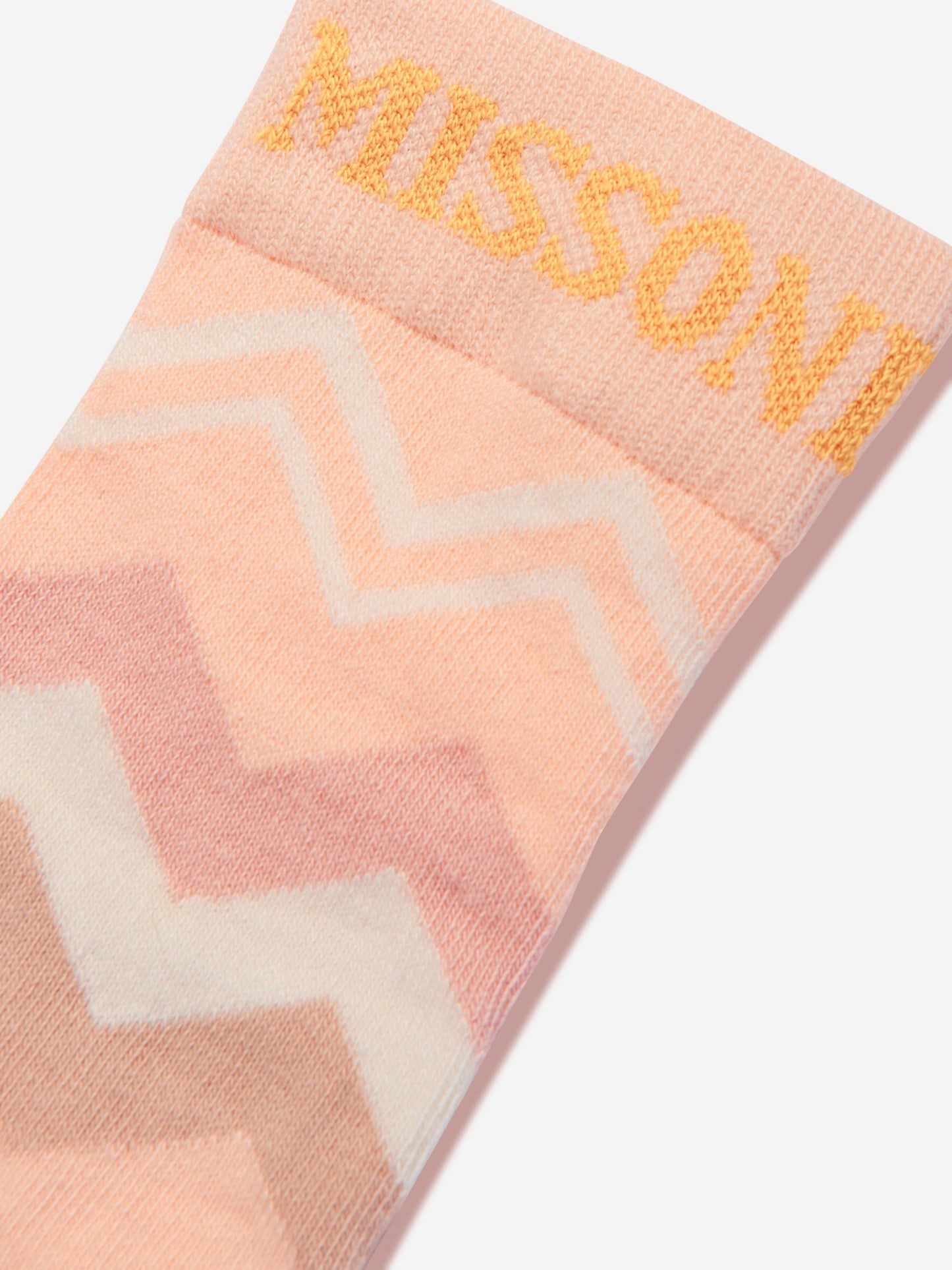 Missoni 女童锯齿袜（粉色）