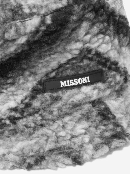 Missoni Boys 黑色锯齿形渔夫帽