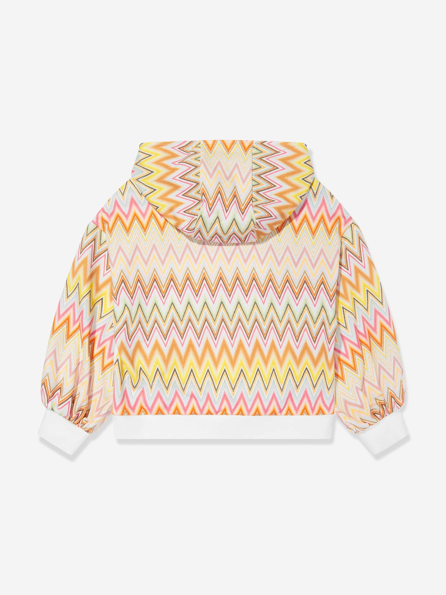 Missoni 女童锯齿形徽标连帽衫（象牙色）