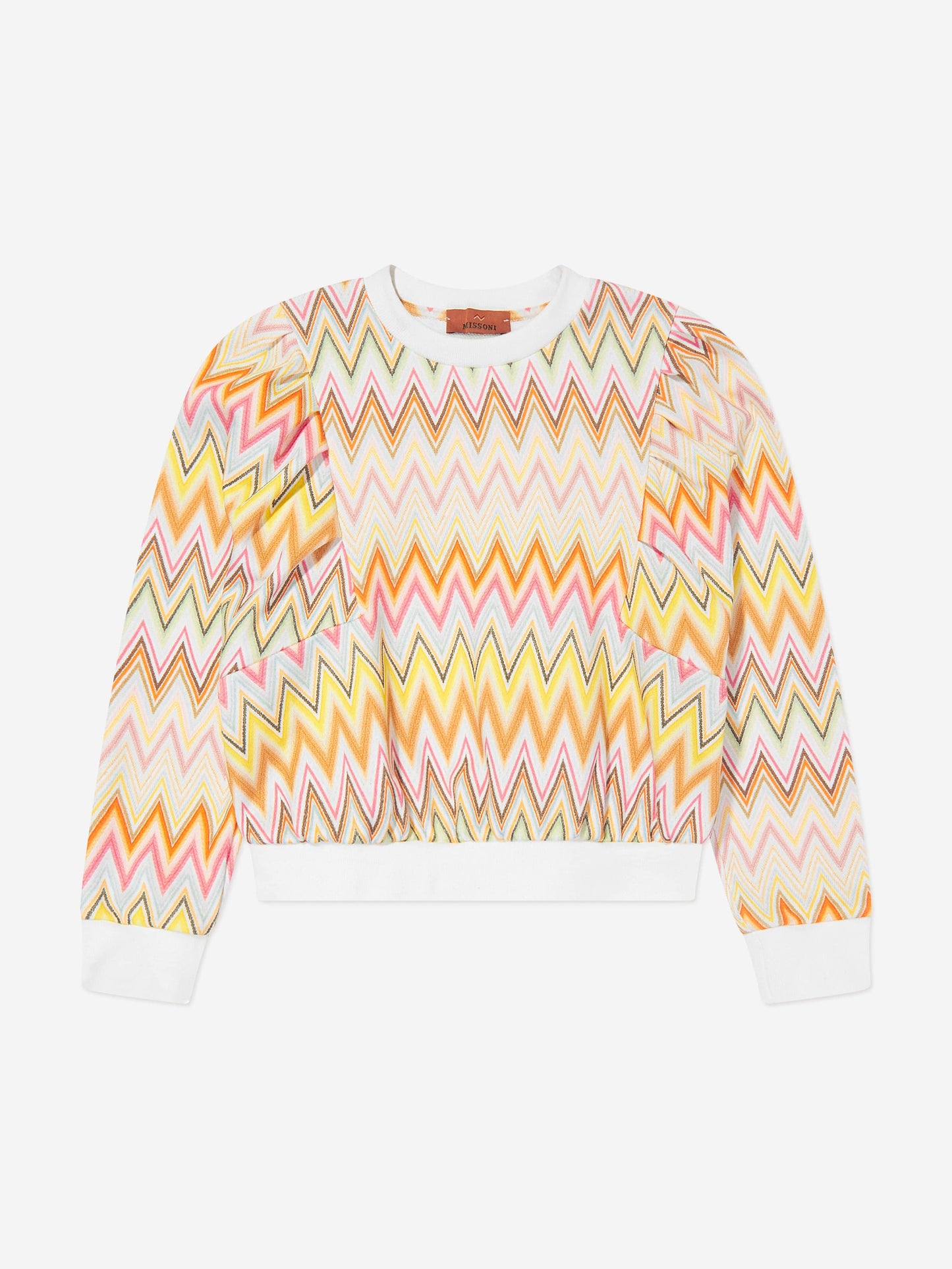 Missoni 女童多色之字形运动衫