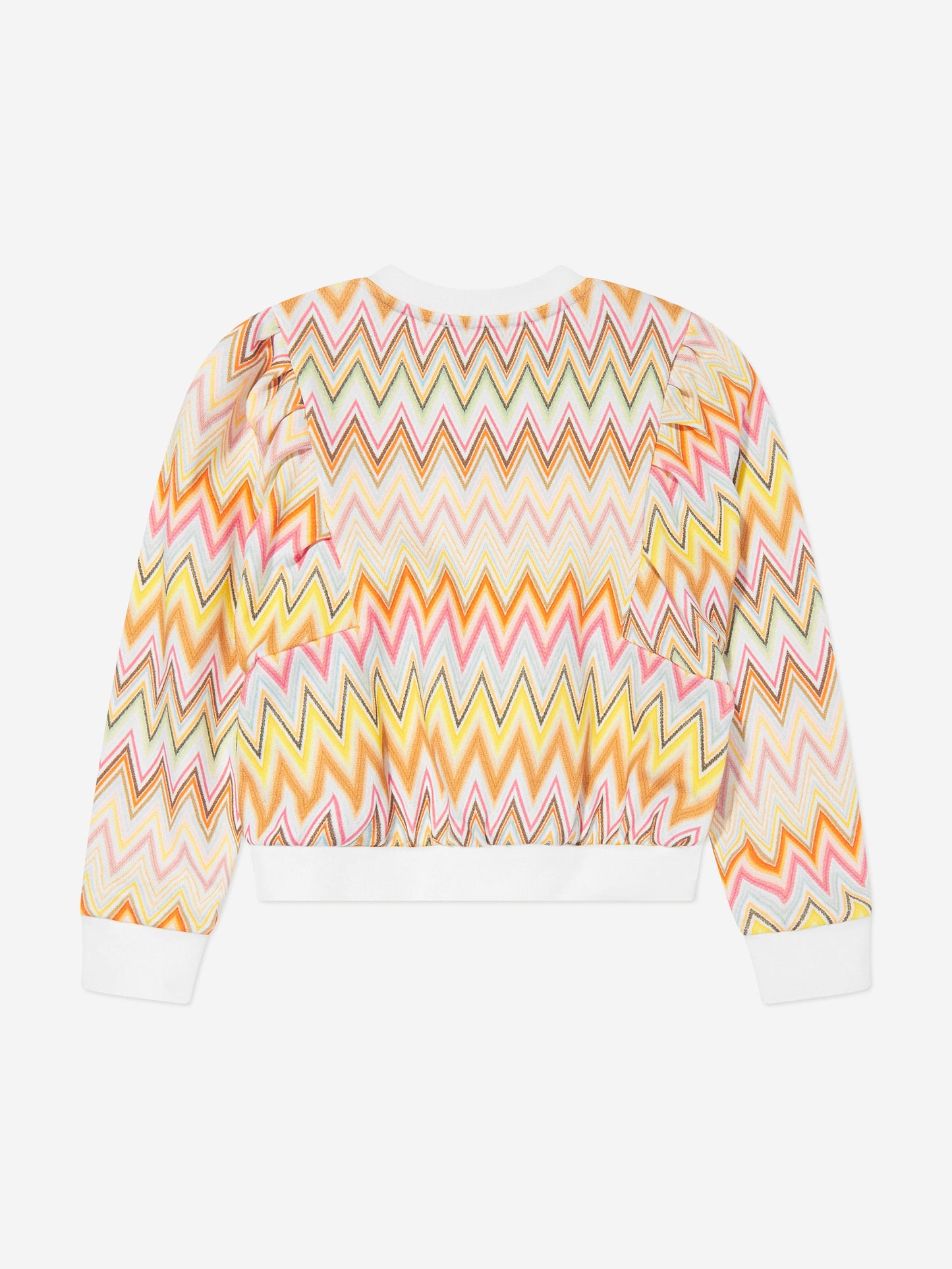 Missoni 女童多色之字形运动衫