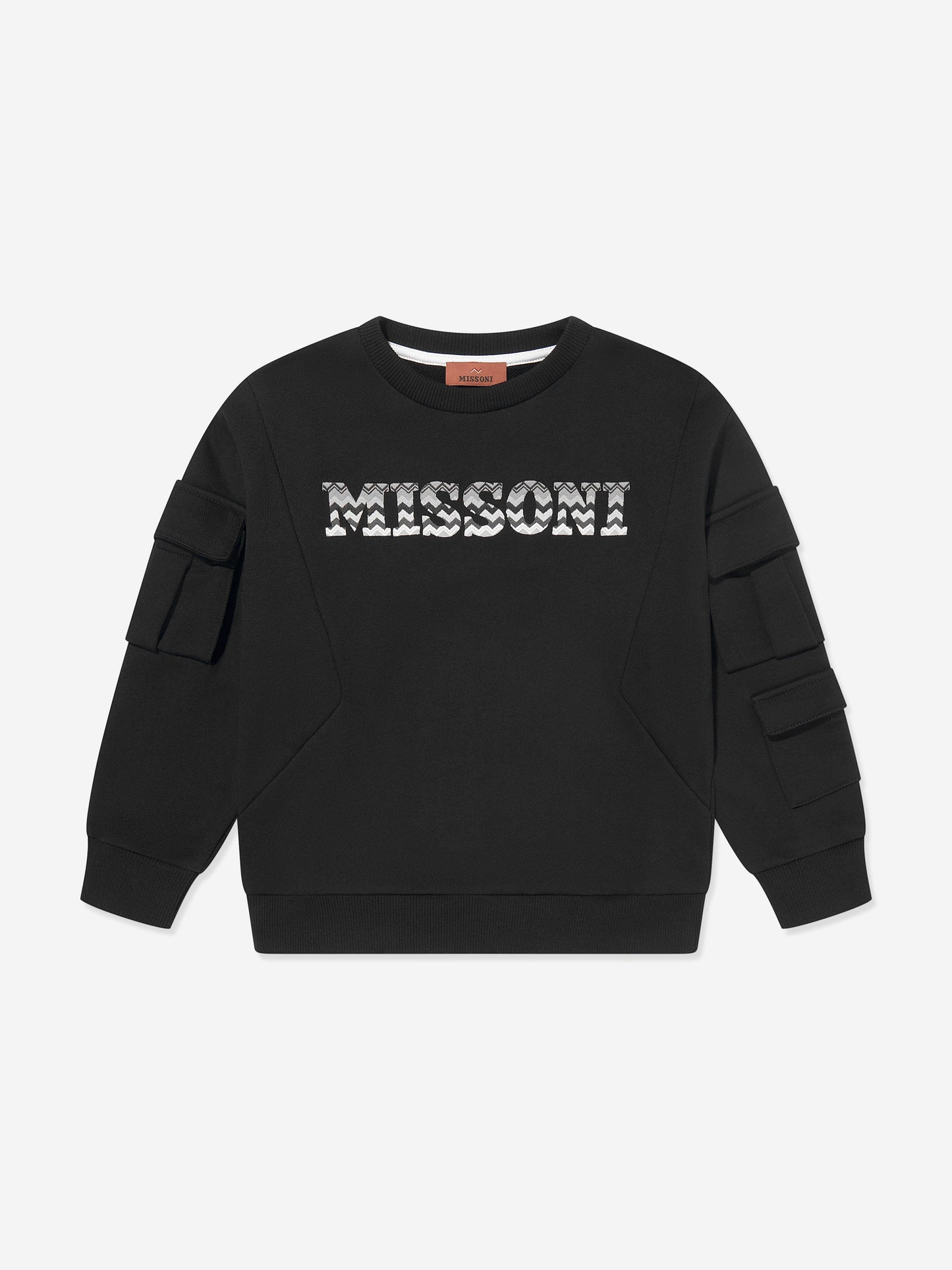 Missoni 男童黑色徽标运动衫