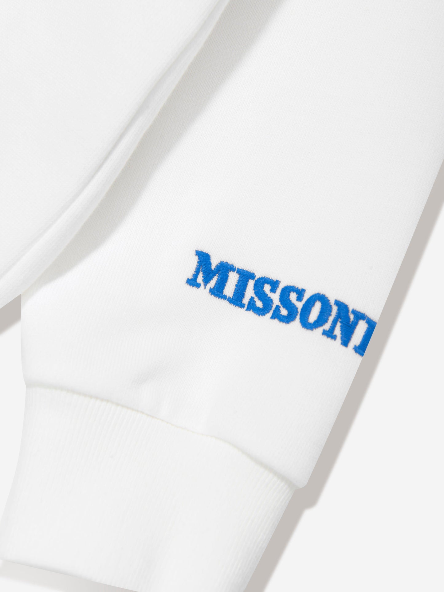 Missoni 男童白色锯齿领运动衫