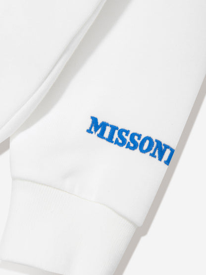 Missoni 男童白色锯齿领运动衫