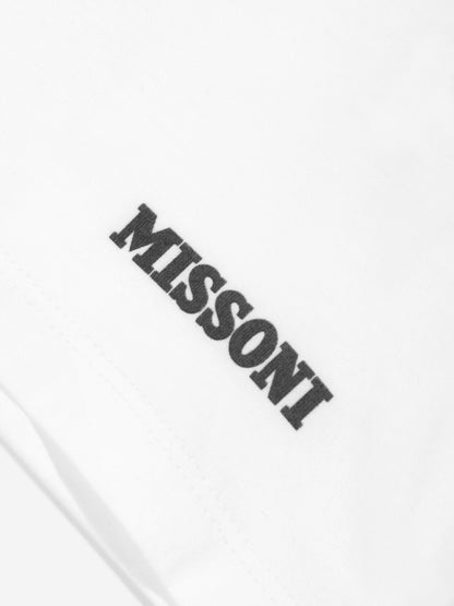 Missoni 男童白色之字形 T 恤