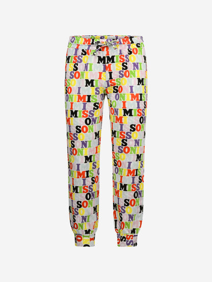 Missoni 女童徽标印花慢跑裤