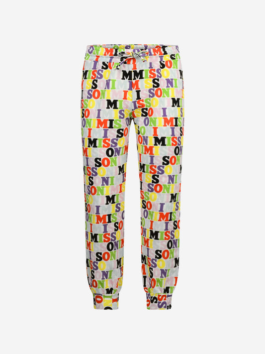 Missoni 女童徽标印花慢跑裤