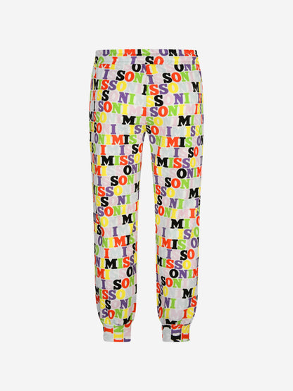 Missoni 女童徽标印花慢跑裤