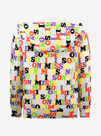 Missoni 女童徽标拉链上衣