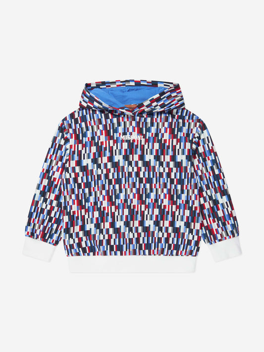 Missoni 男童多色像素印花连帽衫