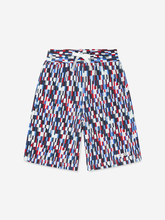 Missoni 男童多色像素针织短裤