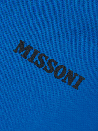 Boys Zigzag Zip Up Top in Blue