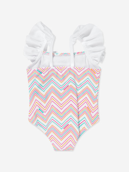 Baby Girls Zigzag Swimsuit in Multicolour