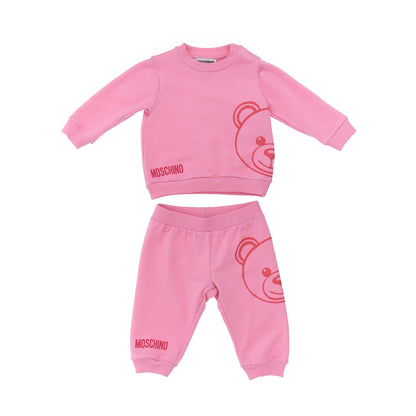Baby Girls Pink Logo Cotton Set