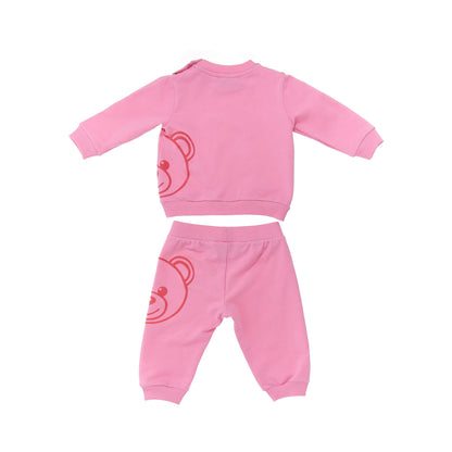 Baby Girls Pink Logo Cotton Set
