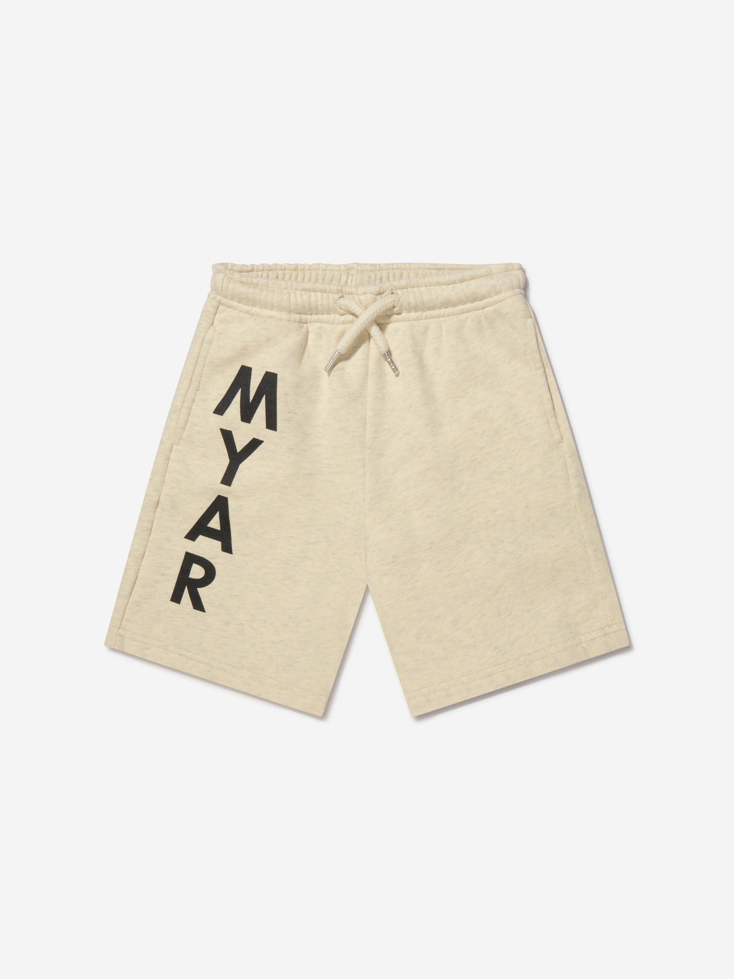 Myar 男童米色棉质徽标短裤