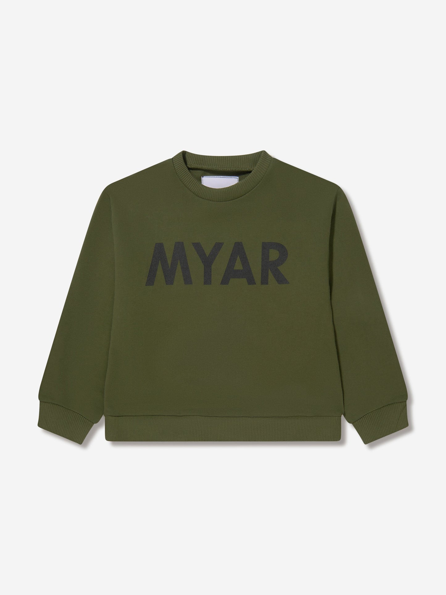 Myar 男童绿色棉质徽标运动衫