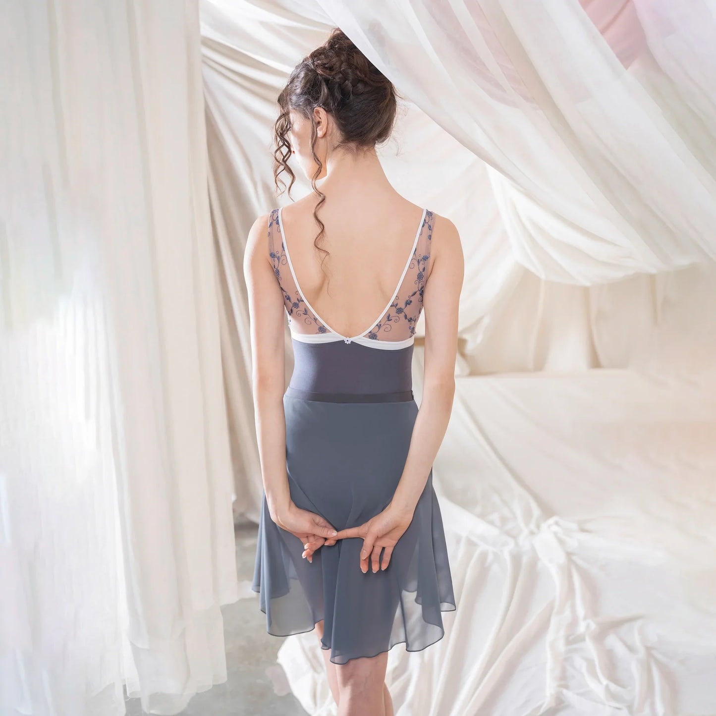 女士灰蓝色"Mai"芭蕾舞连体衣(CD26114-3/L29S+L09+TRD61+L01R+TP14+L01R)