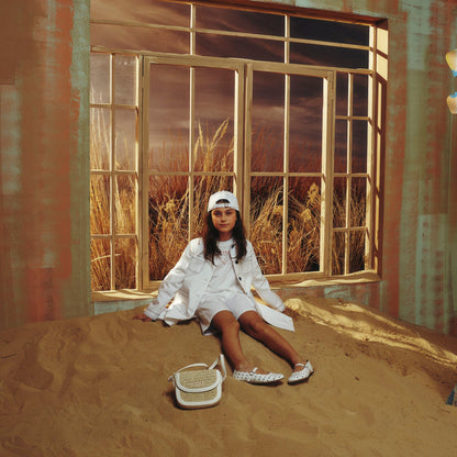 女童白色Logo棉T恤