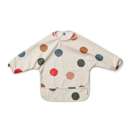 婴儿彩色圆点披肩围兜
