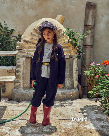 女童灰色印花棉T恤