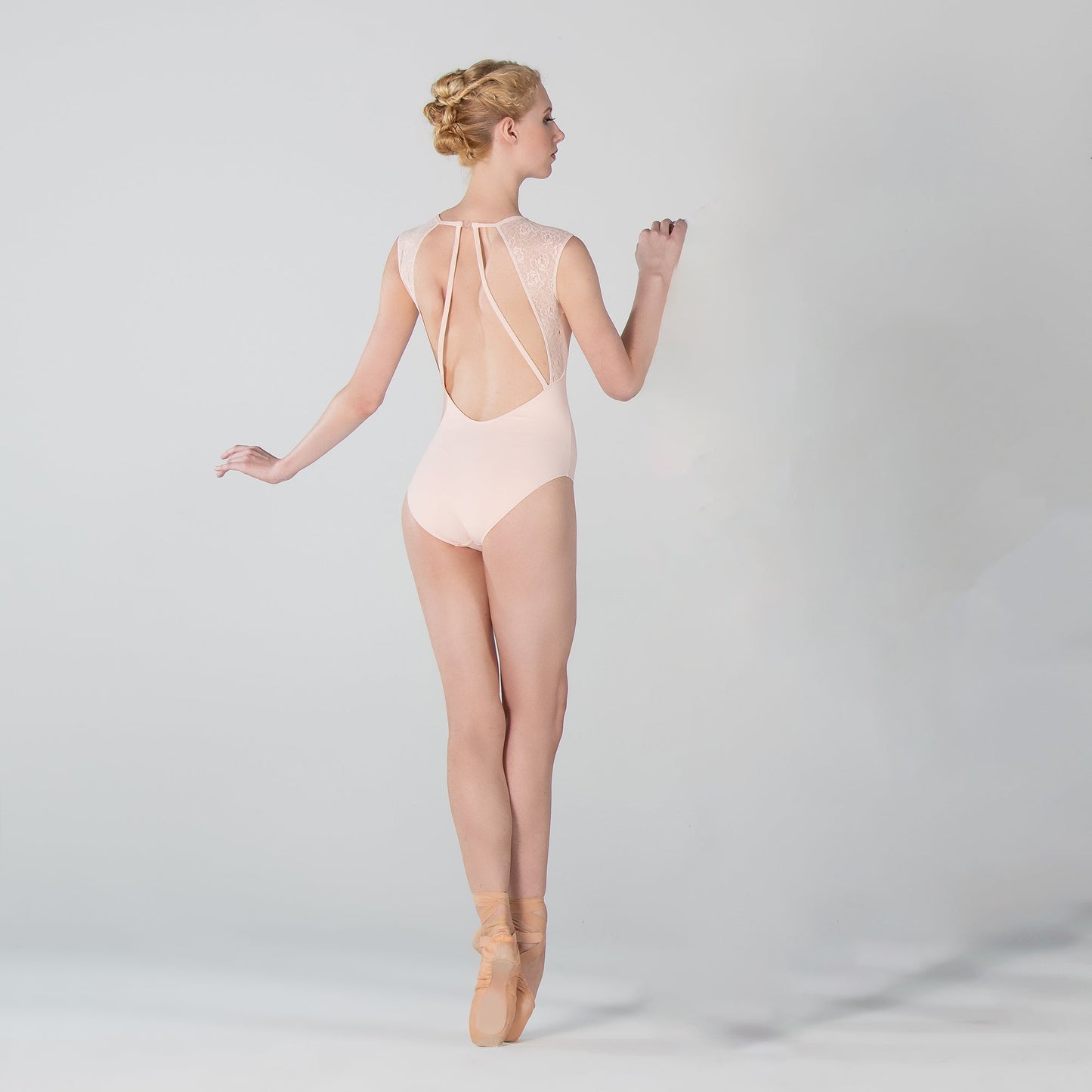 女童浅粉色芭蕾舞连体衣(Mollie/60 Poudré)
