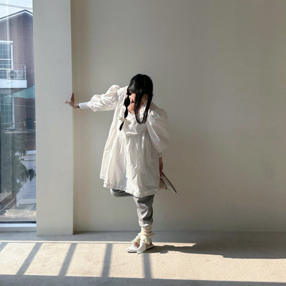 儿童灰色棉长裤