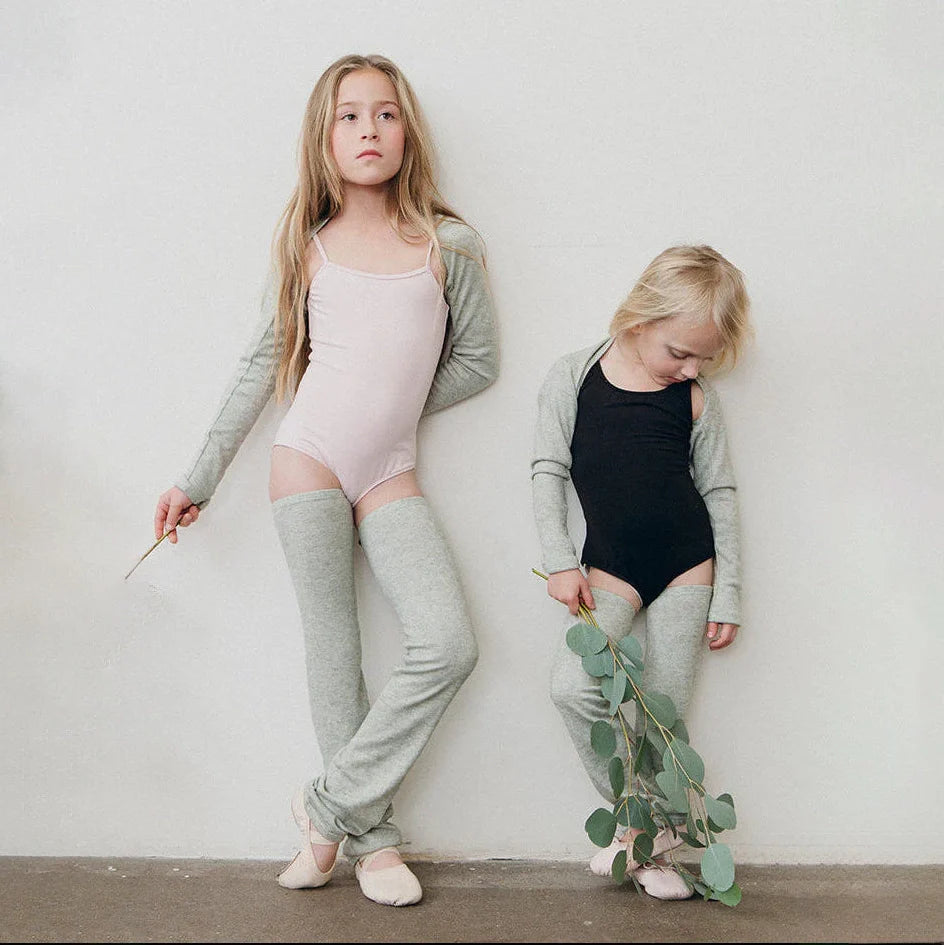 女童浅绿色芭蕾舞护腿(Morning - KIDS leg warmers)