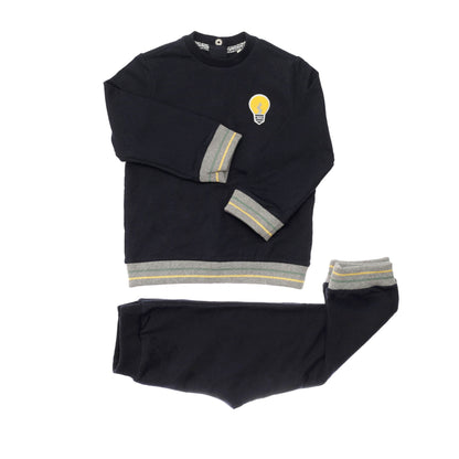 Baby Boys Navy Blue Lightbulb Printed Tracksuit