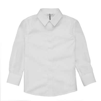 Boys White Peter Pan Collar Cotton Shirt