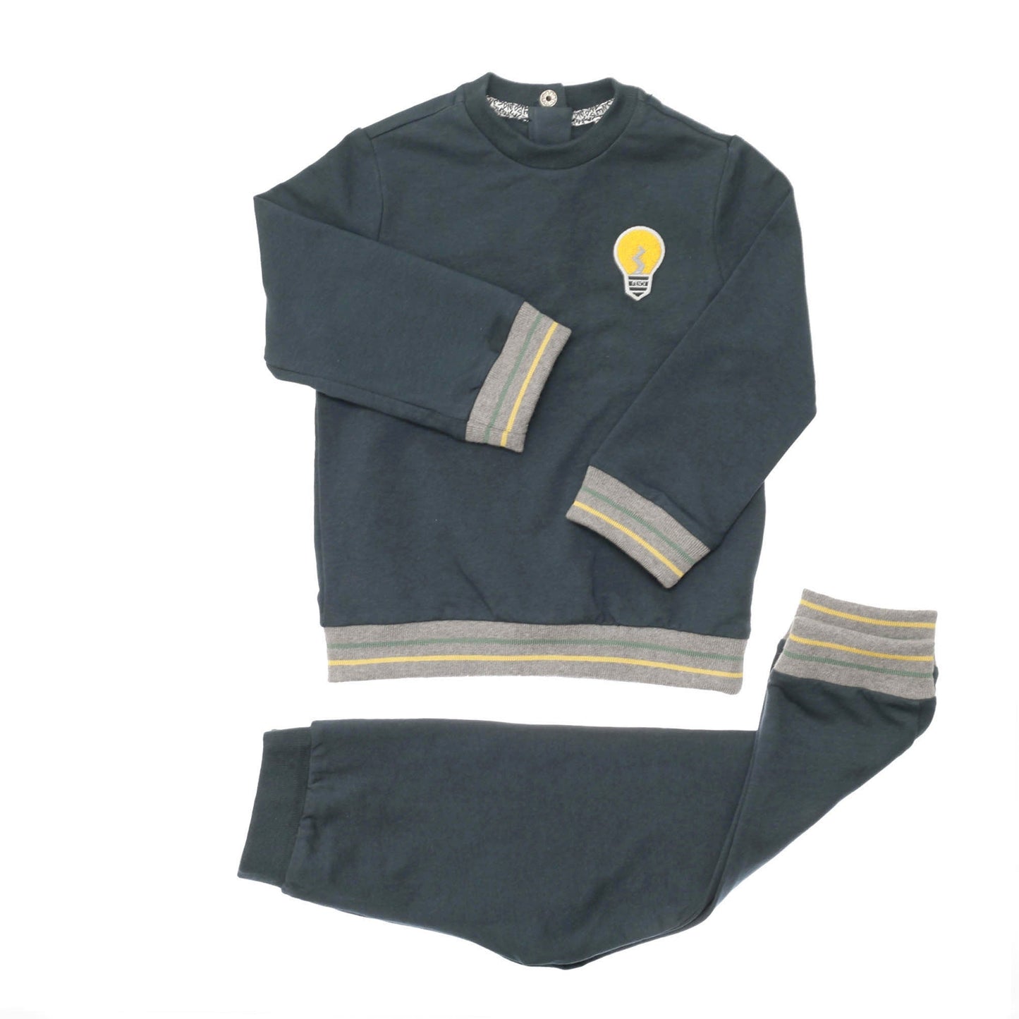 Baby Boys Green Lightbulb Printed Tracksuit