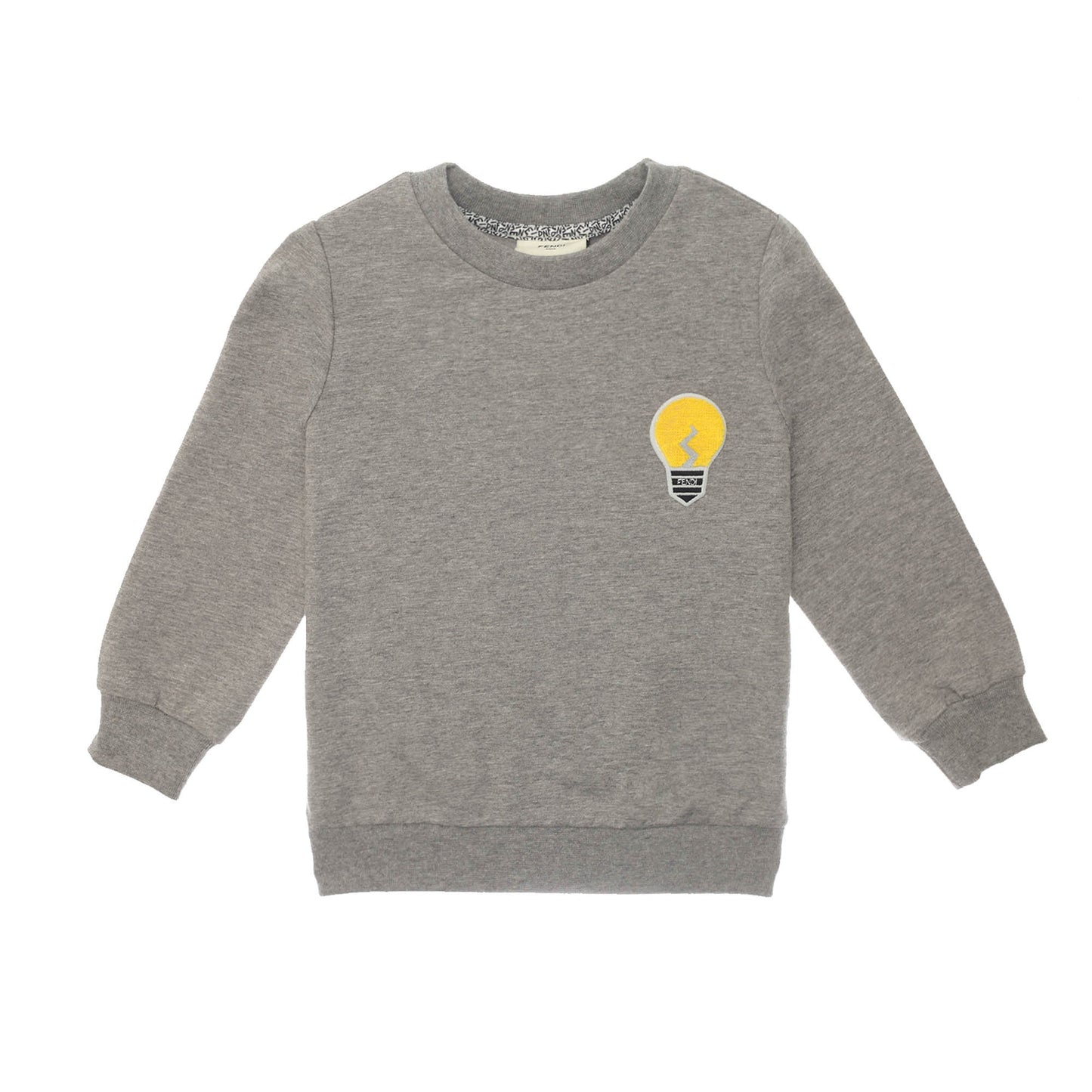 Boys Grey Embroidered Lightbulb Sweatshirt