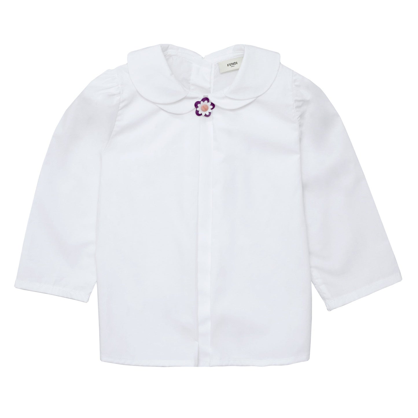 Baby Girls White Peter Pan Collar Cotton Blouse