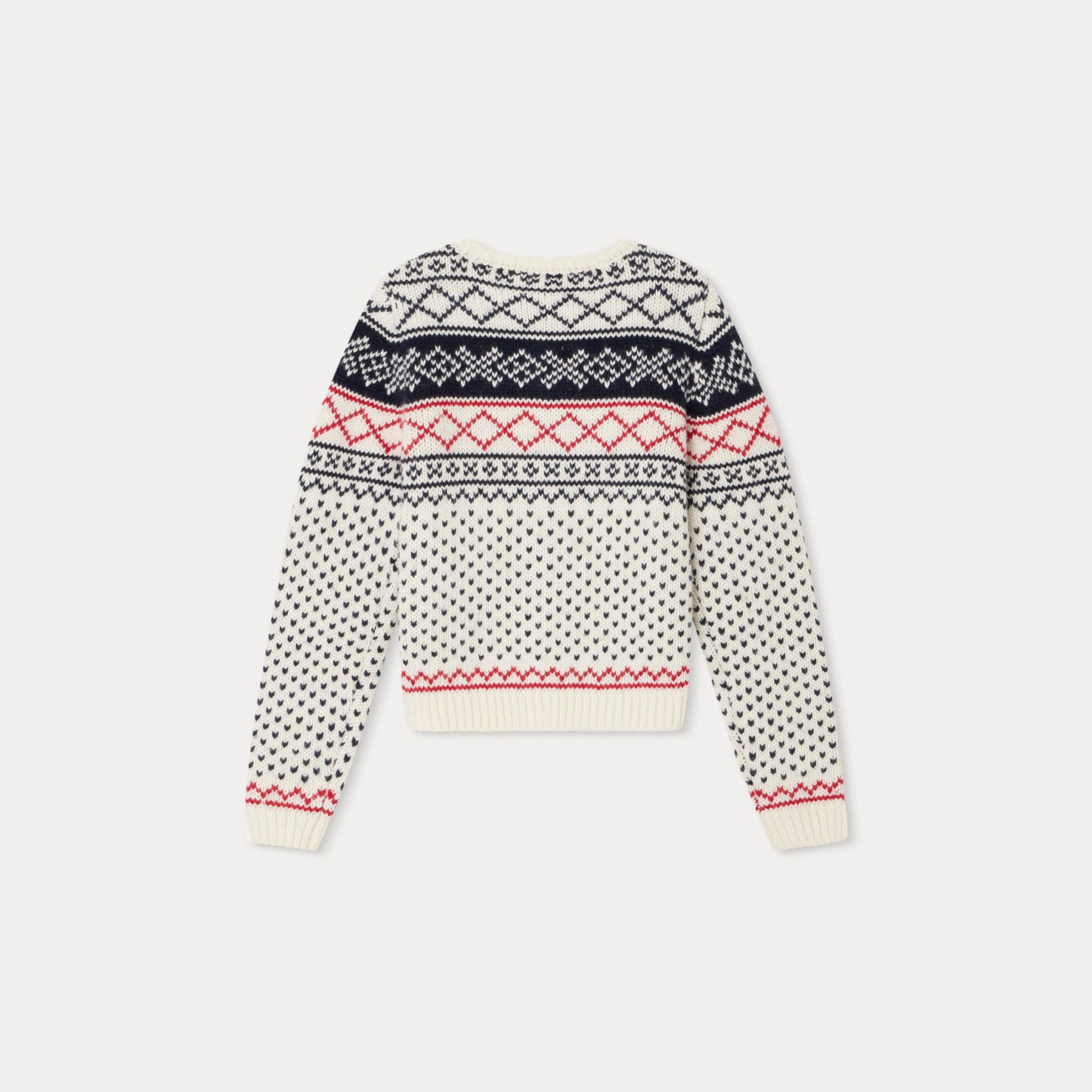 女童藏蓝色提花开衫