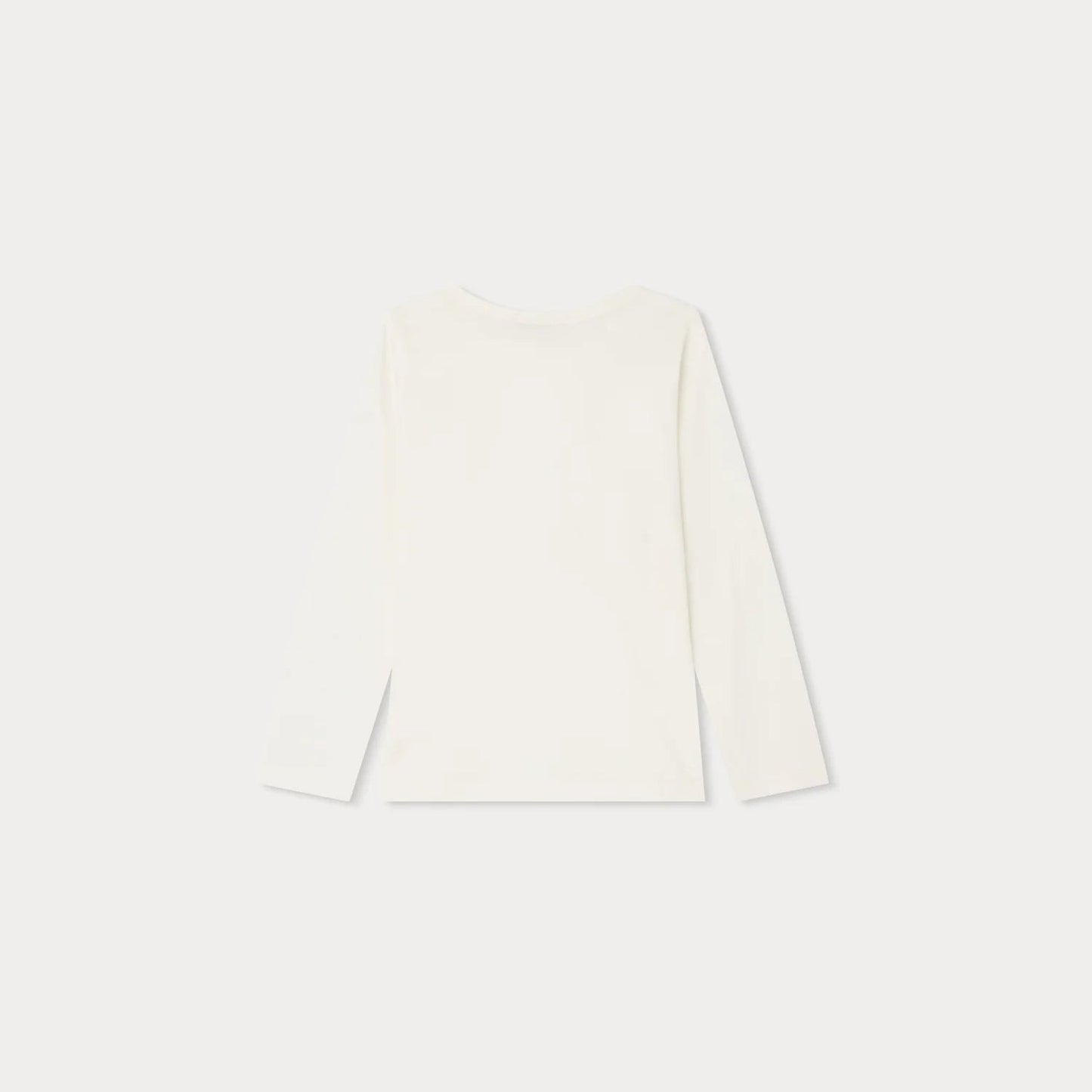 女童白色印花棉T恤